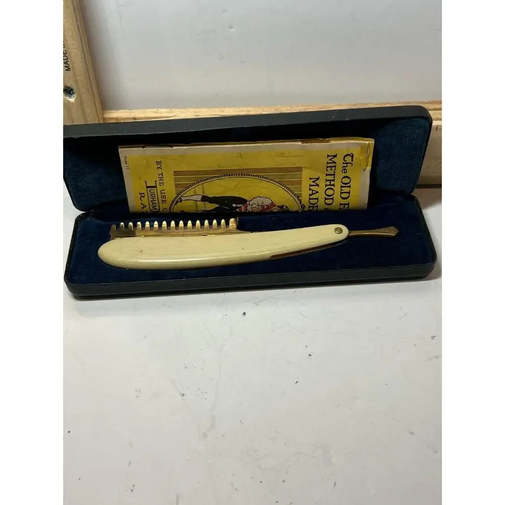 Vintage Durham Duplex Safety Razor Set w/ Case & Booklet Collectible Grooming